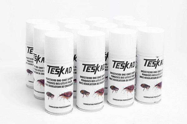 ANTI PUCES AÉROSOL INSECTICIDE TESKAD RÉGULATEUR DE CROISSANCE 150ML EN LOT DE 12